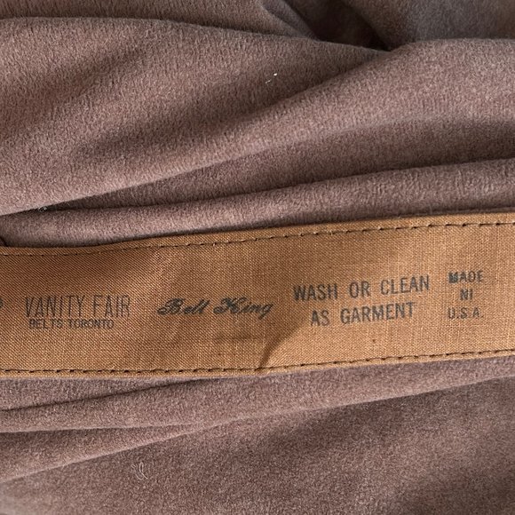 Vintage Parisian Belted Midi Dress Preppy Light Dark Academia Secretary Rustic - Picture 4 of 5